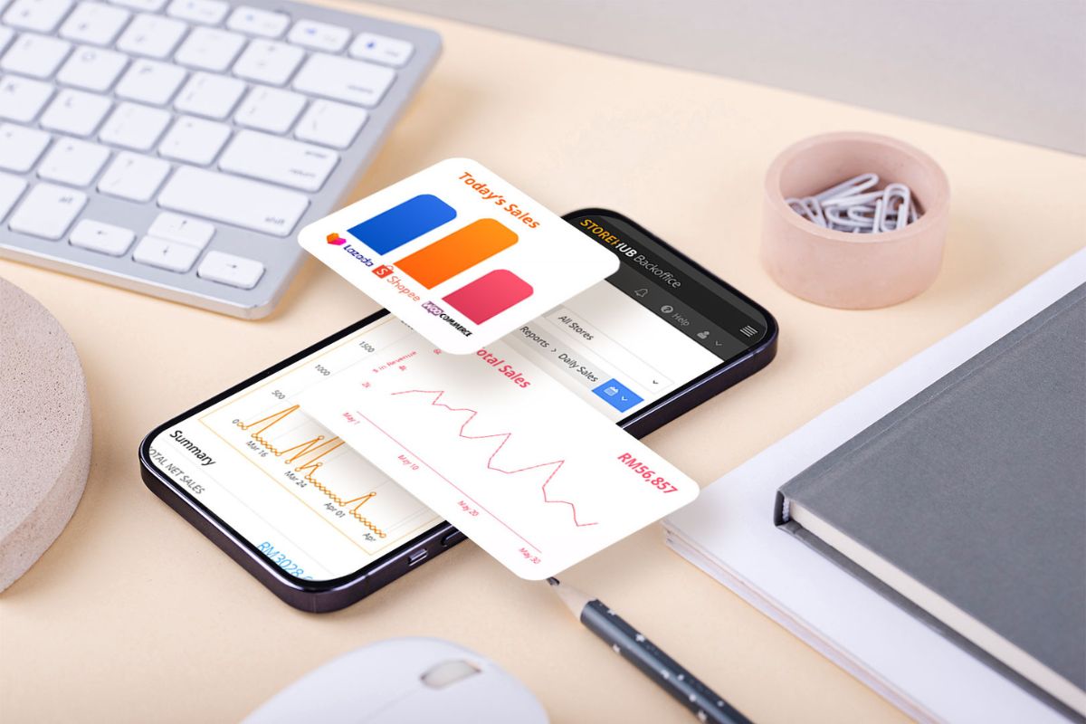 A phone showing real-time data