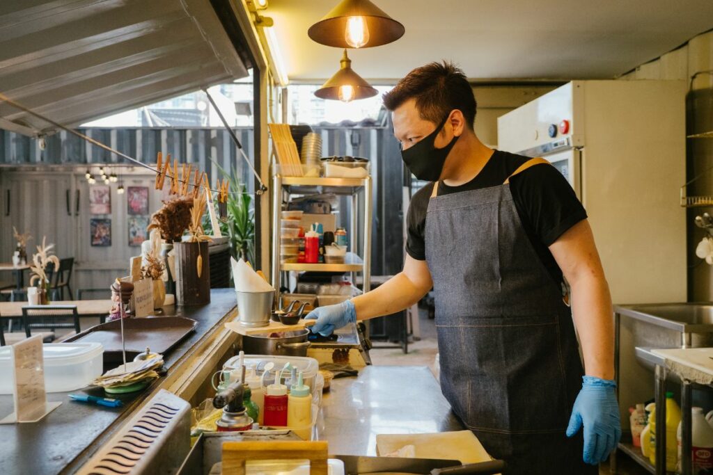 A F&B business owner at his restaurant/food truck