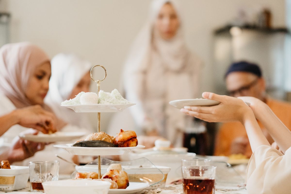 A Malaysian family eating together