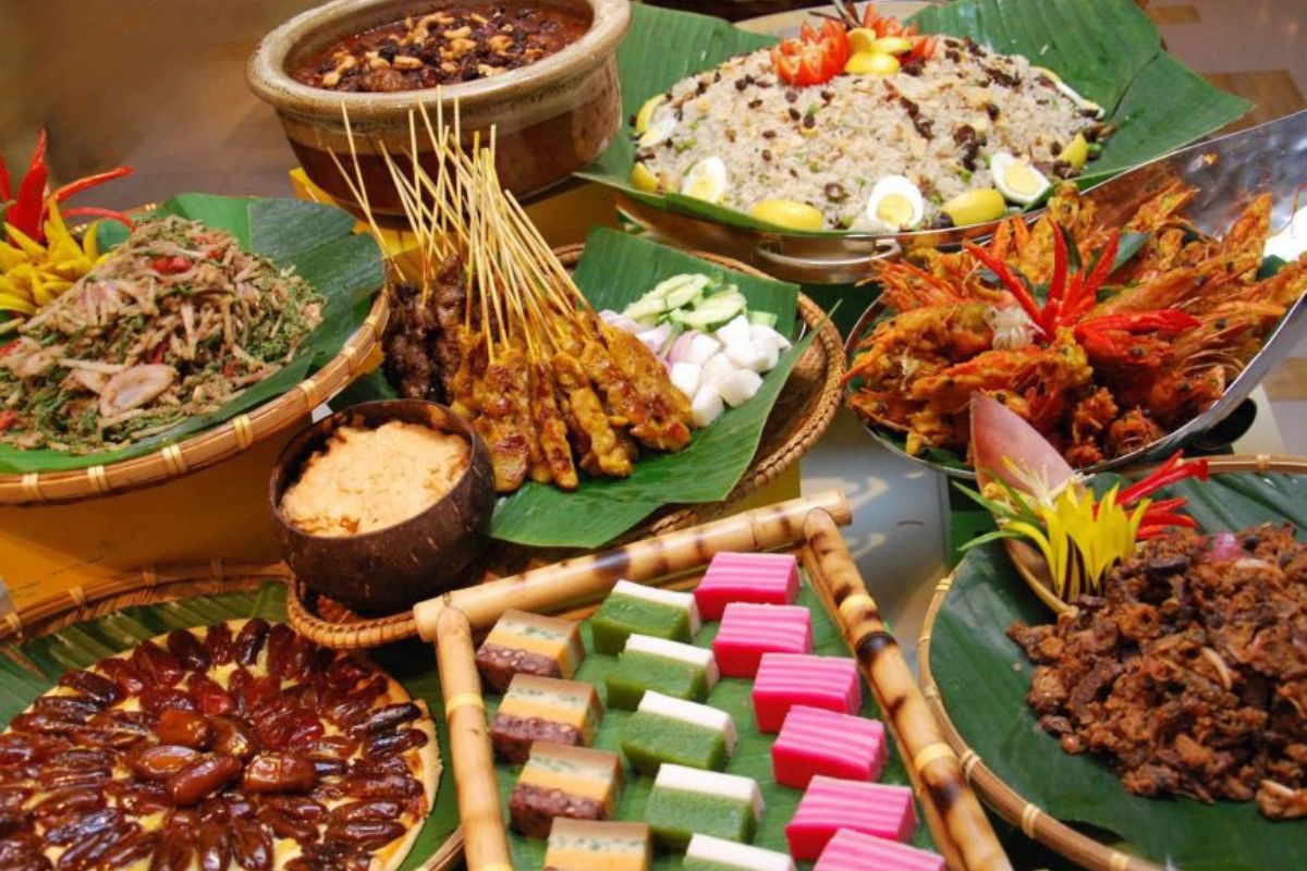 A spread of Malaysian food in an F&B business