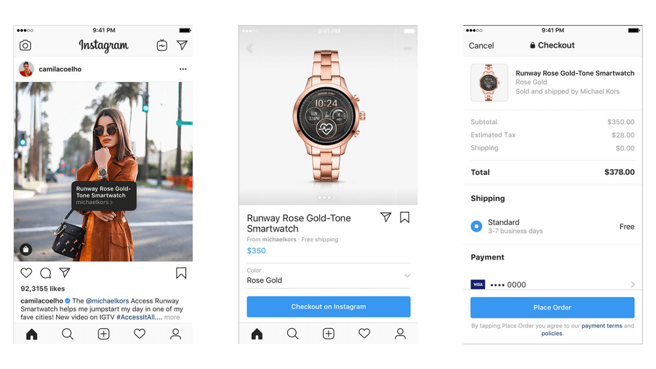 Instagram shop from creator feature