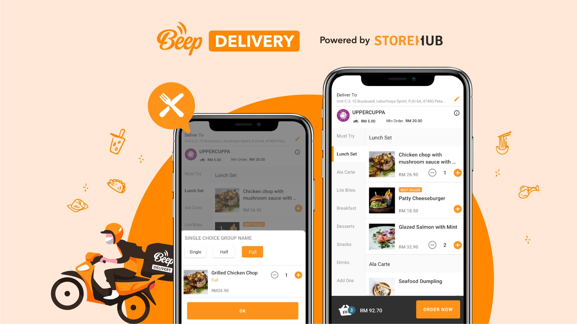 Beep Delivery F&B food delivery feature cafe restaurant SME StoreHub point of sale POS system