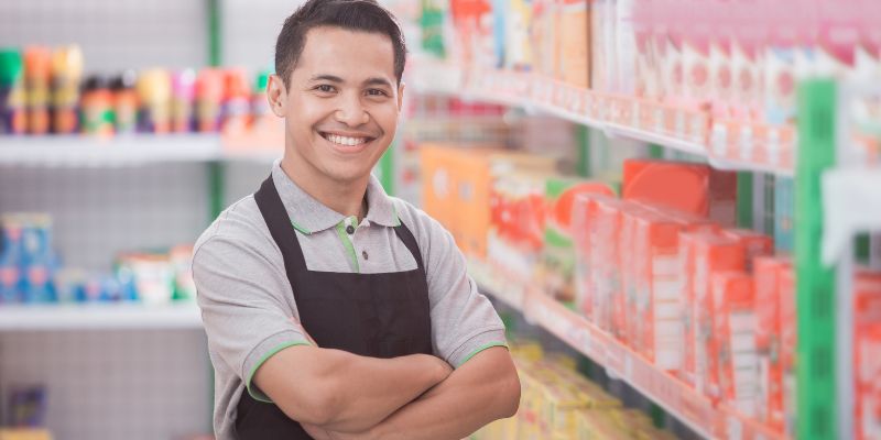 A Malaysian supermarket staff