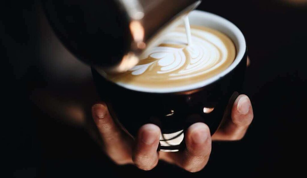 A cup of cafe latte