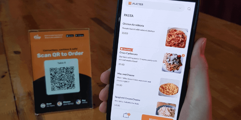 Restaurant menu and QR Ordering and Pay at table.