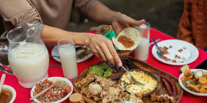 A Malaysian restaurant customer breaking his fast during the season of Ramadhan