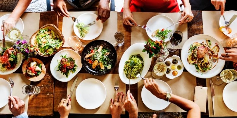 A table full of customers who came after being targeted by Google Ads