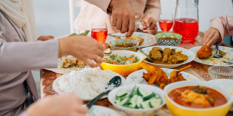 A feast consisting of special Ramadhan menu food