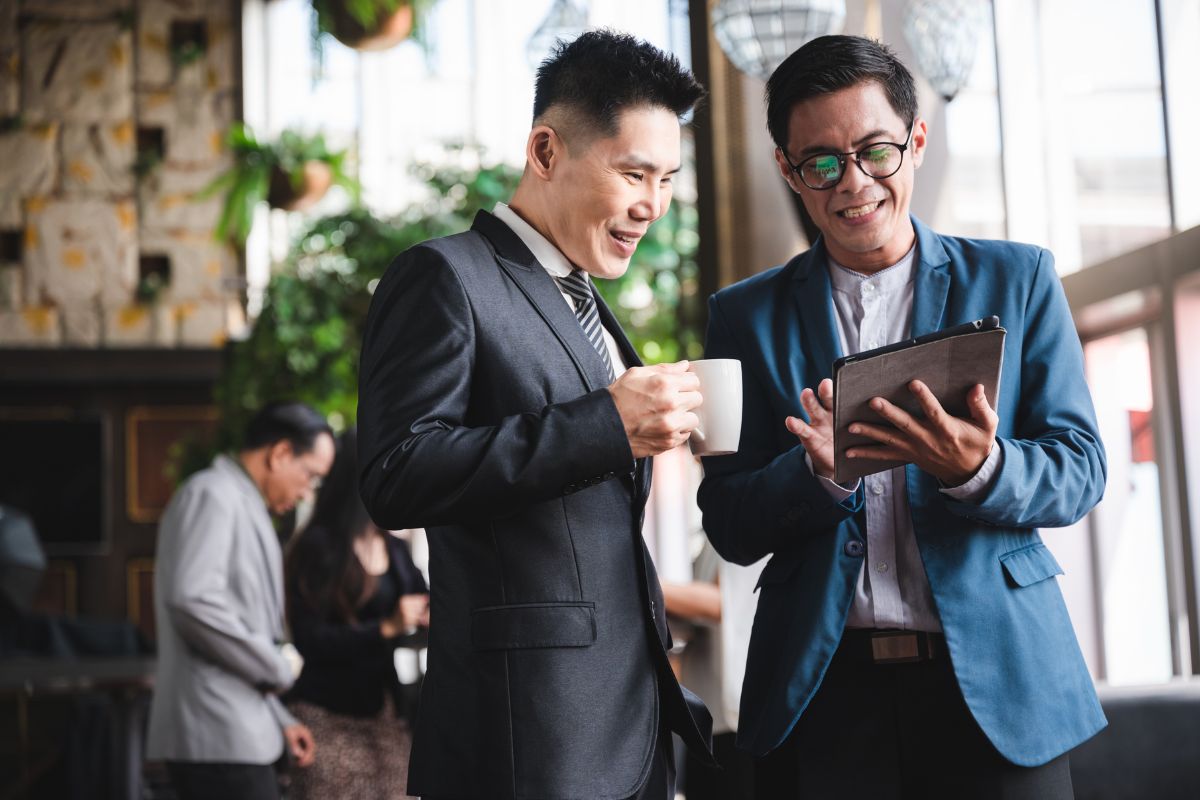 Business owners having a discussion