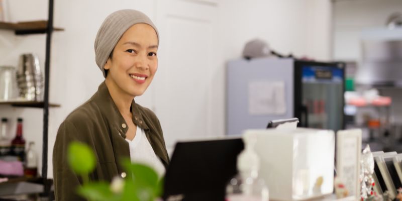 An F&B business owner in Klang Valley at her restaurant