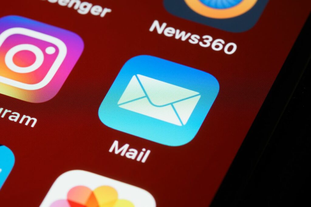 A smartphone showing the Mail app