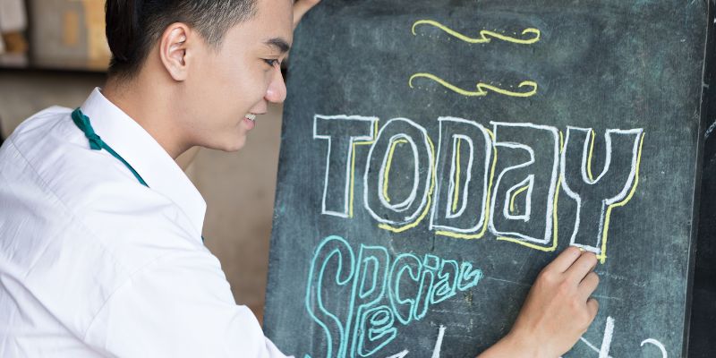 Staff writing down Today's Specials
