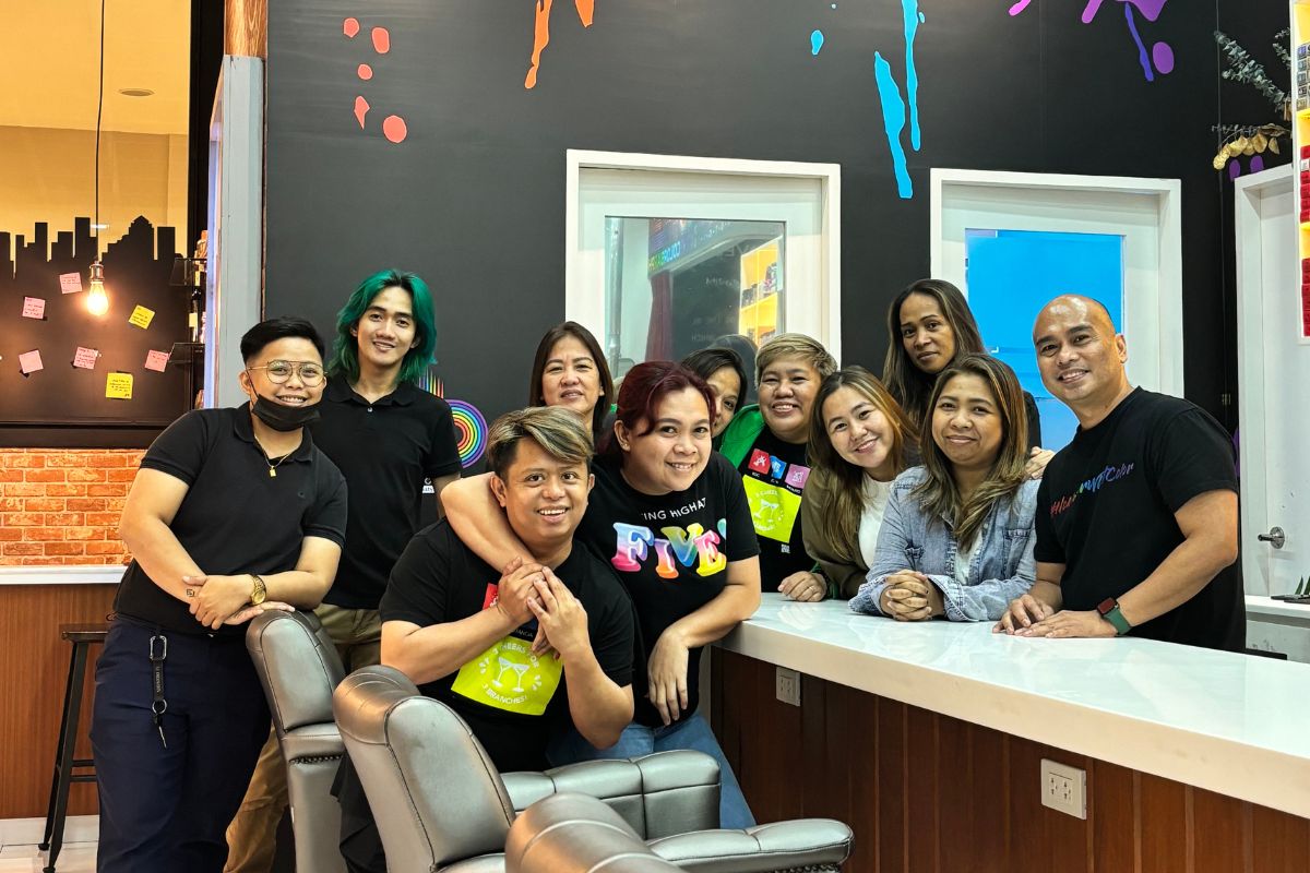 The Color Bar team in their salon in the Philippines