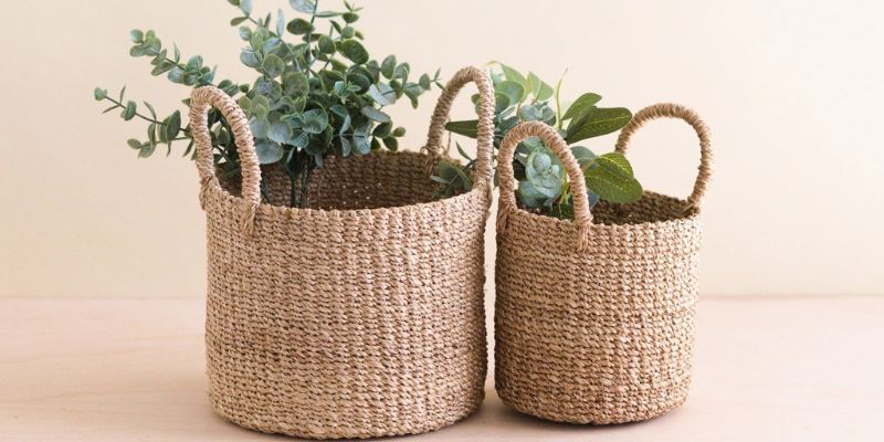 Likha baskets made using sustainable manila hemp
