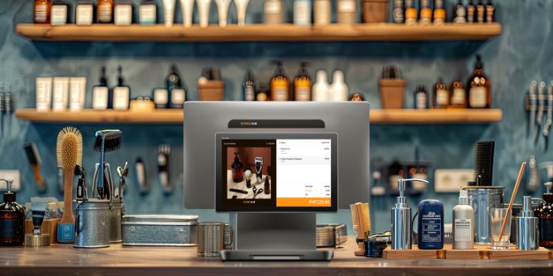 StoreHub POS in a barber shop