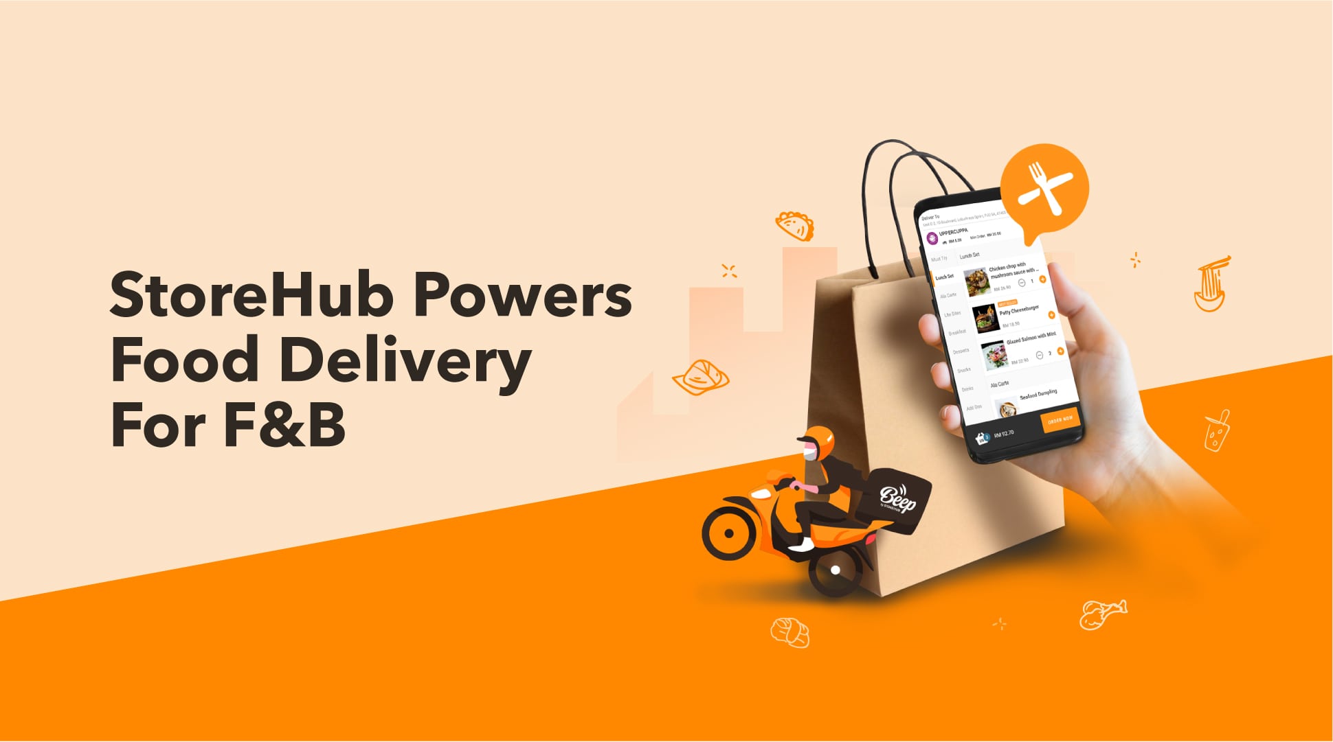 Beep Delivery F&B food delivery feature cafe restaurant SME StoreHub point of sale POS system