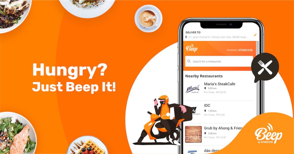 Beepit.com food delivery web app by StoreHub blog launch thumbnail