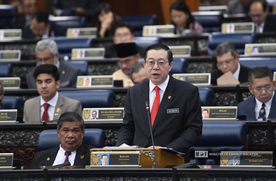 Finance Minister Lim Guan Eng tabling Budget 2020 at the Dewan Rakyat