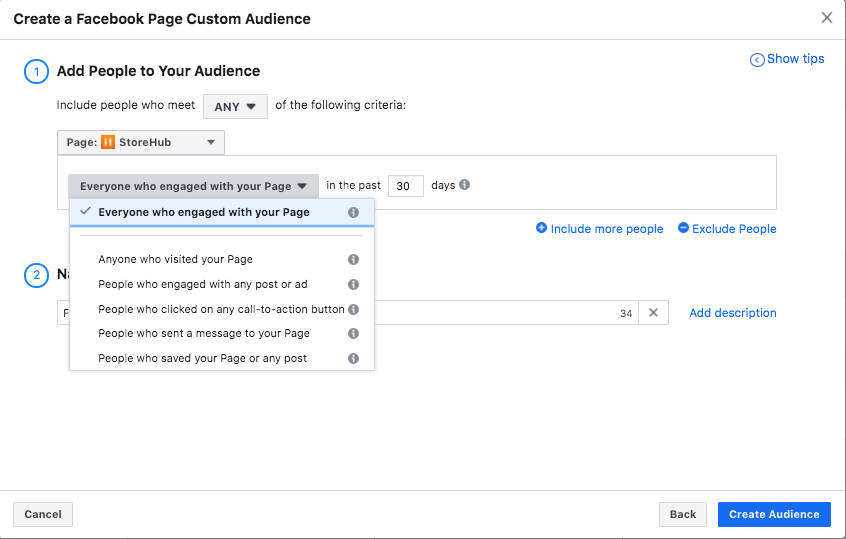 Engaged with your Page Custom Audience