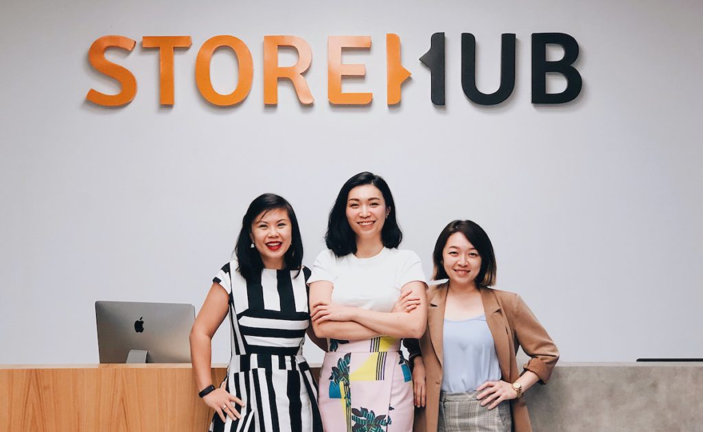 StoreHub Business Program SBP program leads, Carmen Looi and Juliana Wuan, and program coordinator, Elaine New