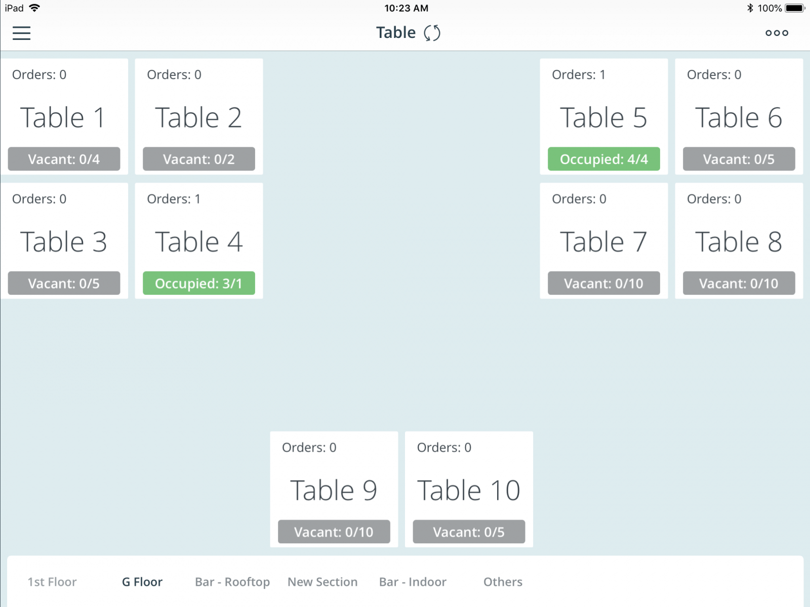 StoreHub Table Layout feature