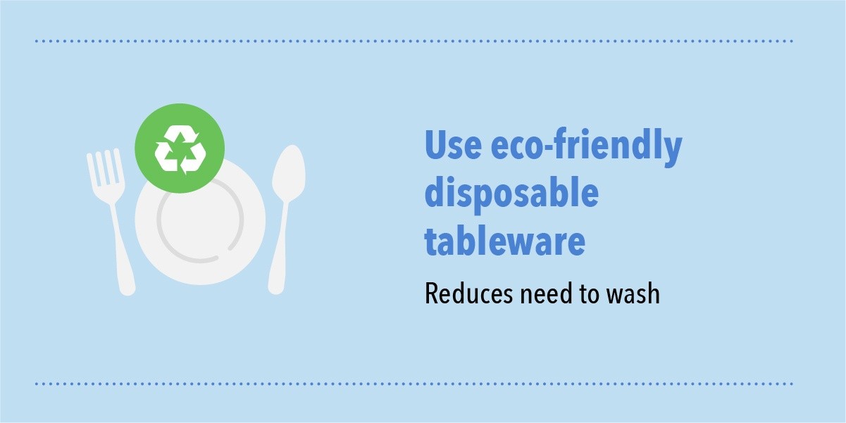 Water outage infographic-ecofriendly tableware