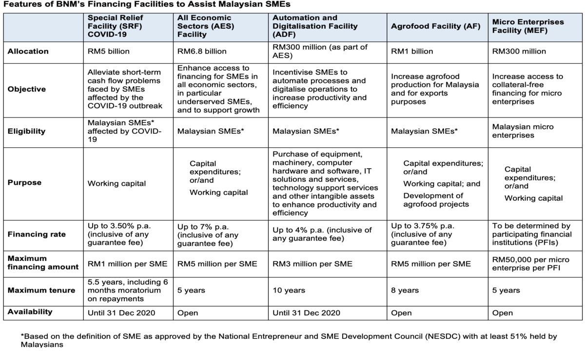 Bank Negara Malaysia Financing Facilities To Assist Malaysian SMEs Features