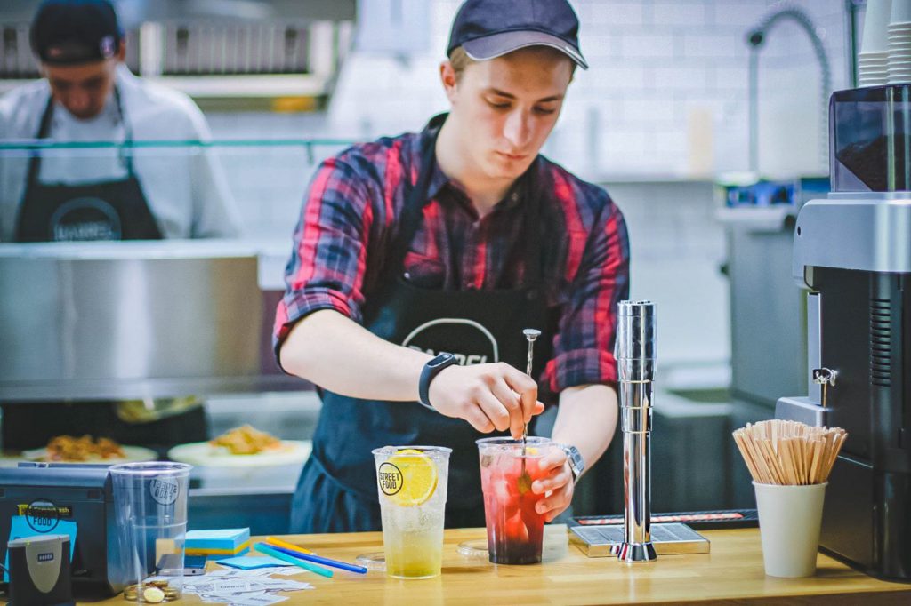 guy preparing a drink