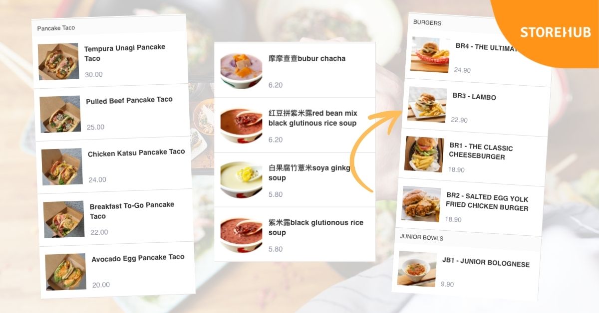 menu food photos Increase online F&B sales 2x with no cost restaurant cafe business Malaysia