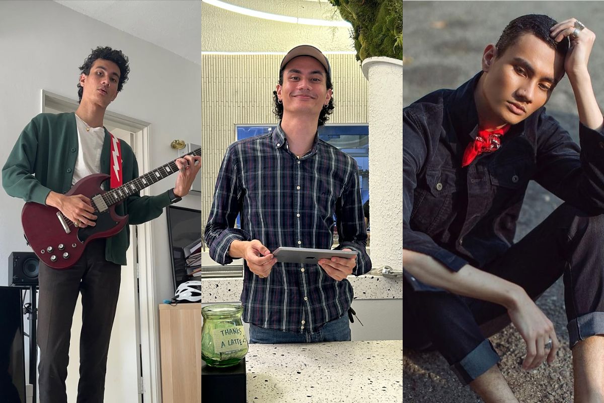 Daniel Fleischer, owner of Flint Café & Roastery, playing music, running a café, and modeling
