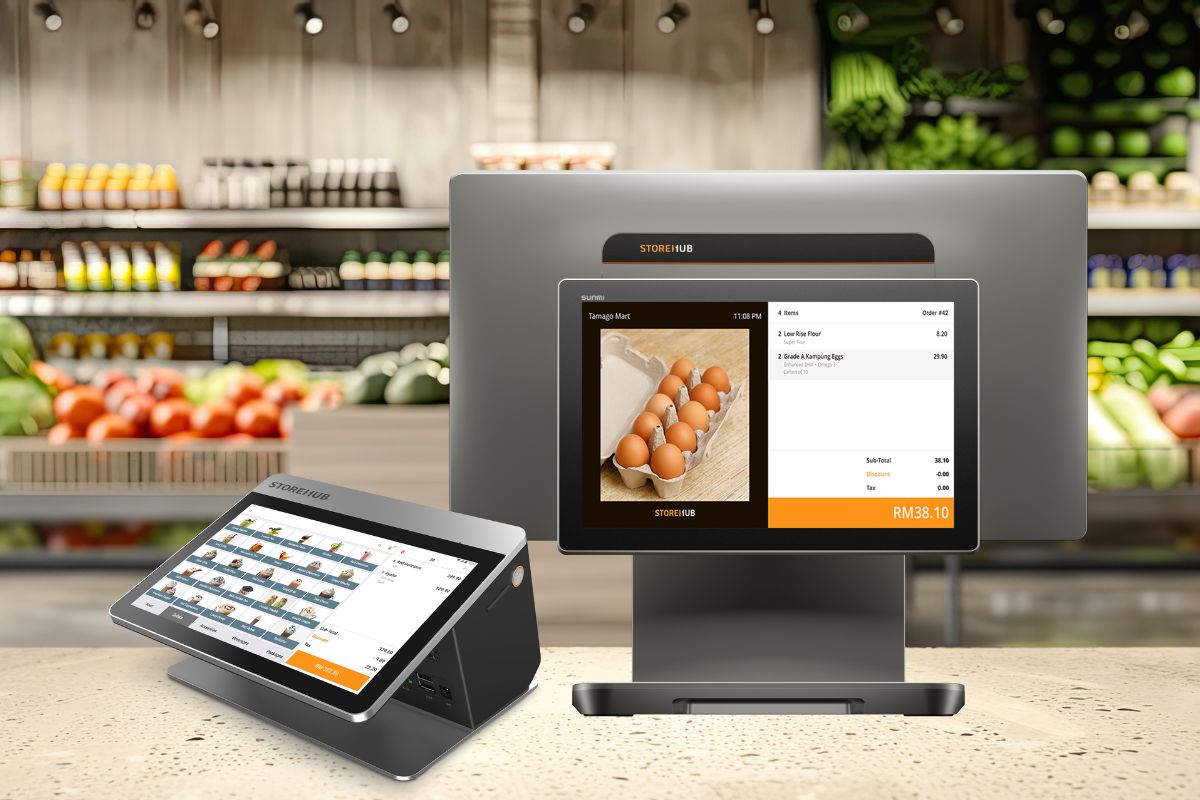 StoreHub POS system in a grocery store in Klang Valley
